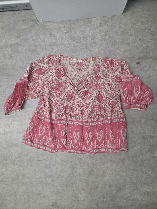 NATURAL LIFE Tops - NATURAL LIFE Coral-Pink Printed Boho Tunic